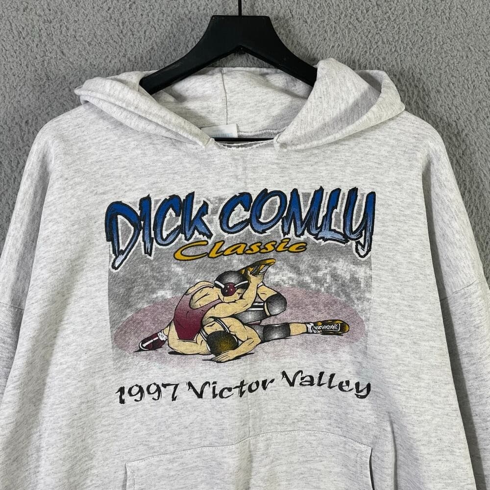 Vintage 1997 Dick Comly Classic Wrestling Hoodie Hanes Activewear XXL - Thumbnail 4