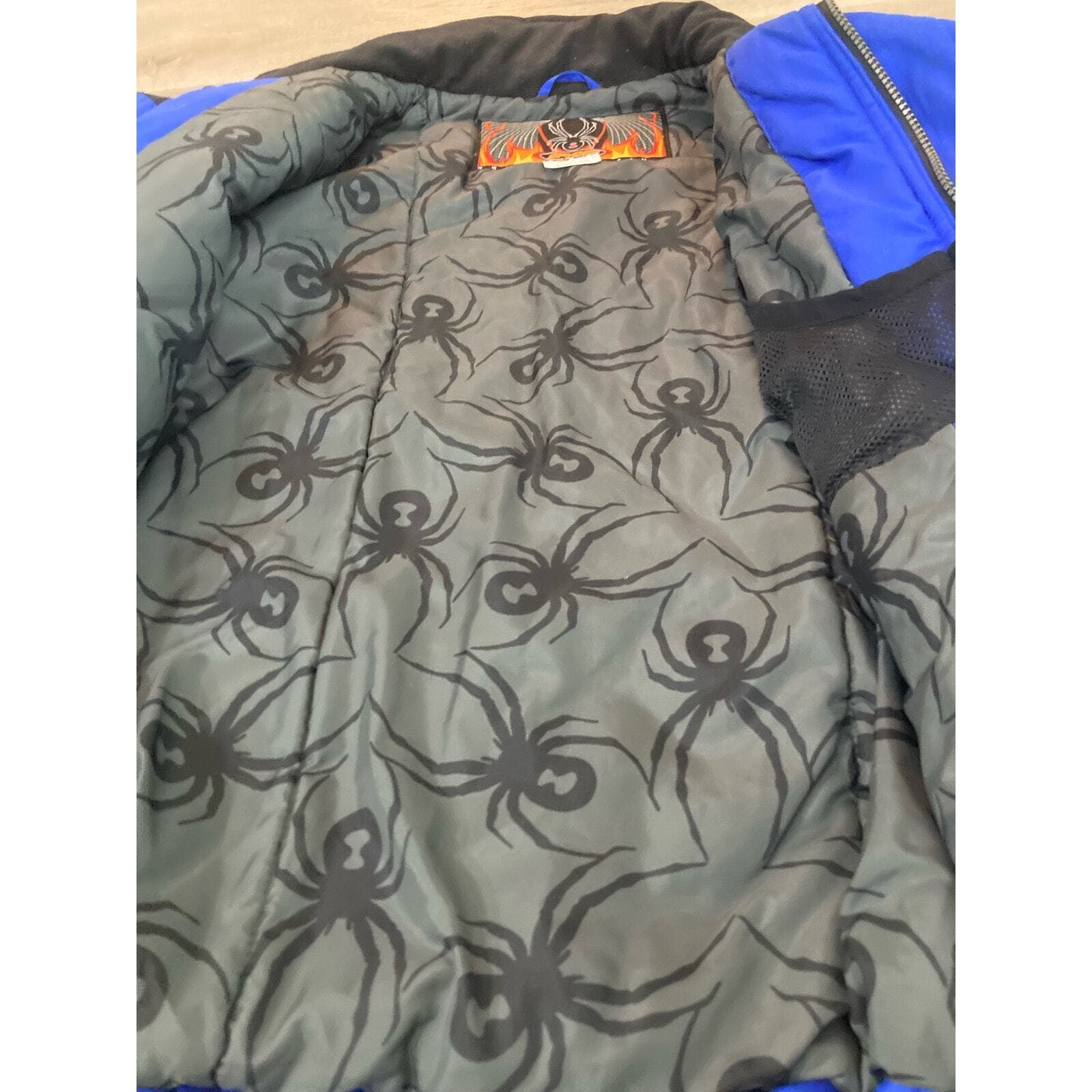 Spyder Boys Puffer Ski Jacket Size 18 Blue/Black/White Full Zip Winter Sports - Thumbnail 11