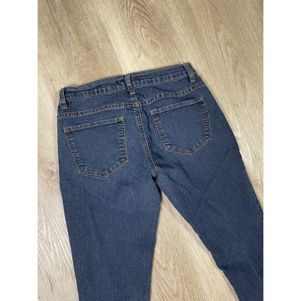 Forever 21 Women's Size 27 Blue Skinny Jeans Mid Rise Stretch Denim - Thumbnail 9
