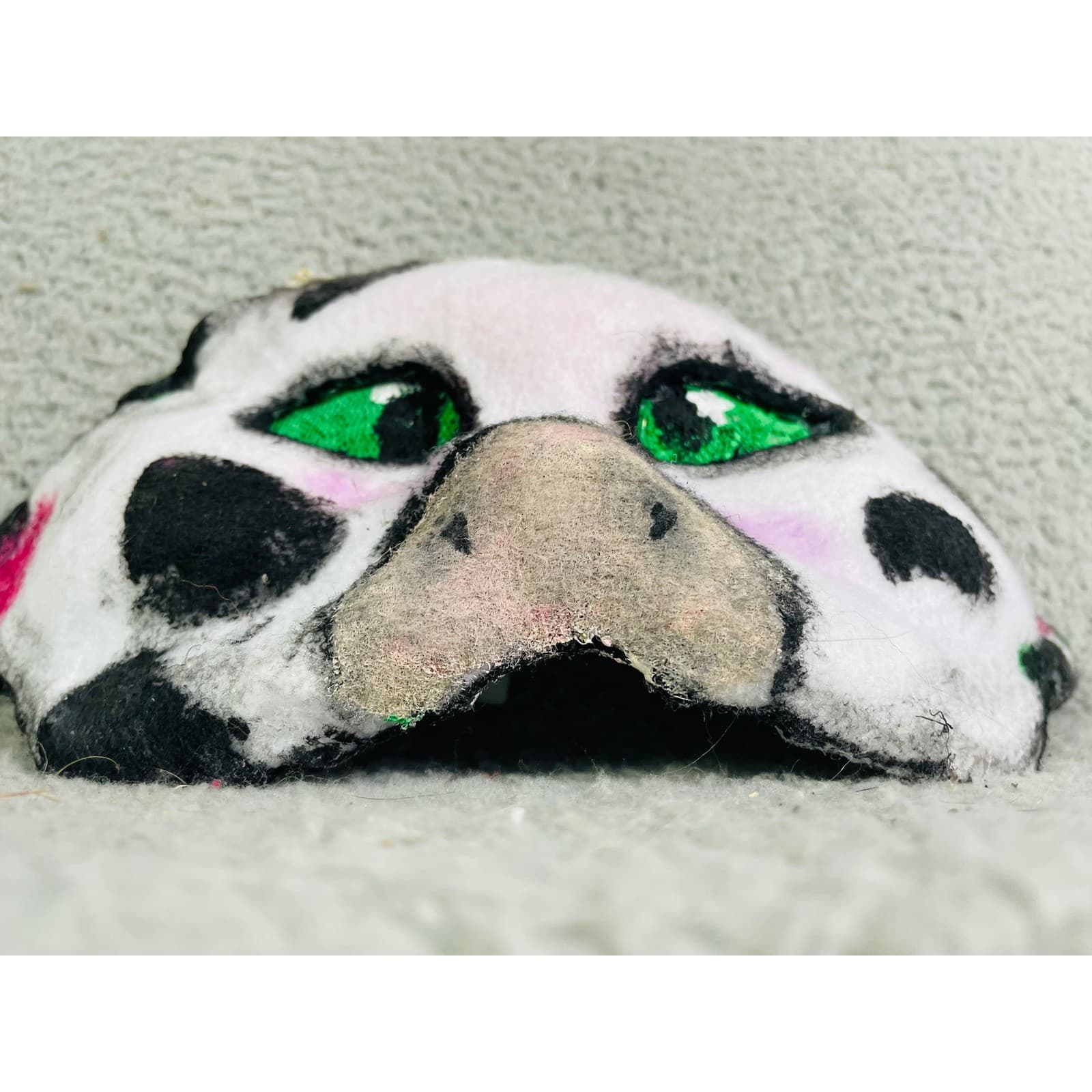 Novelty Cow Mask Costume Cosplay Animal Handmade Decorative Funky Therian - Thumbnail 6