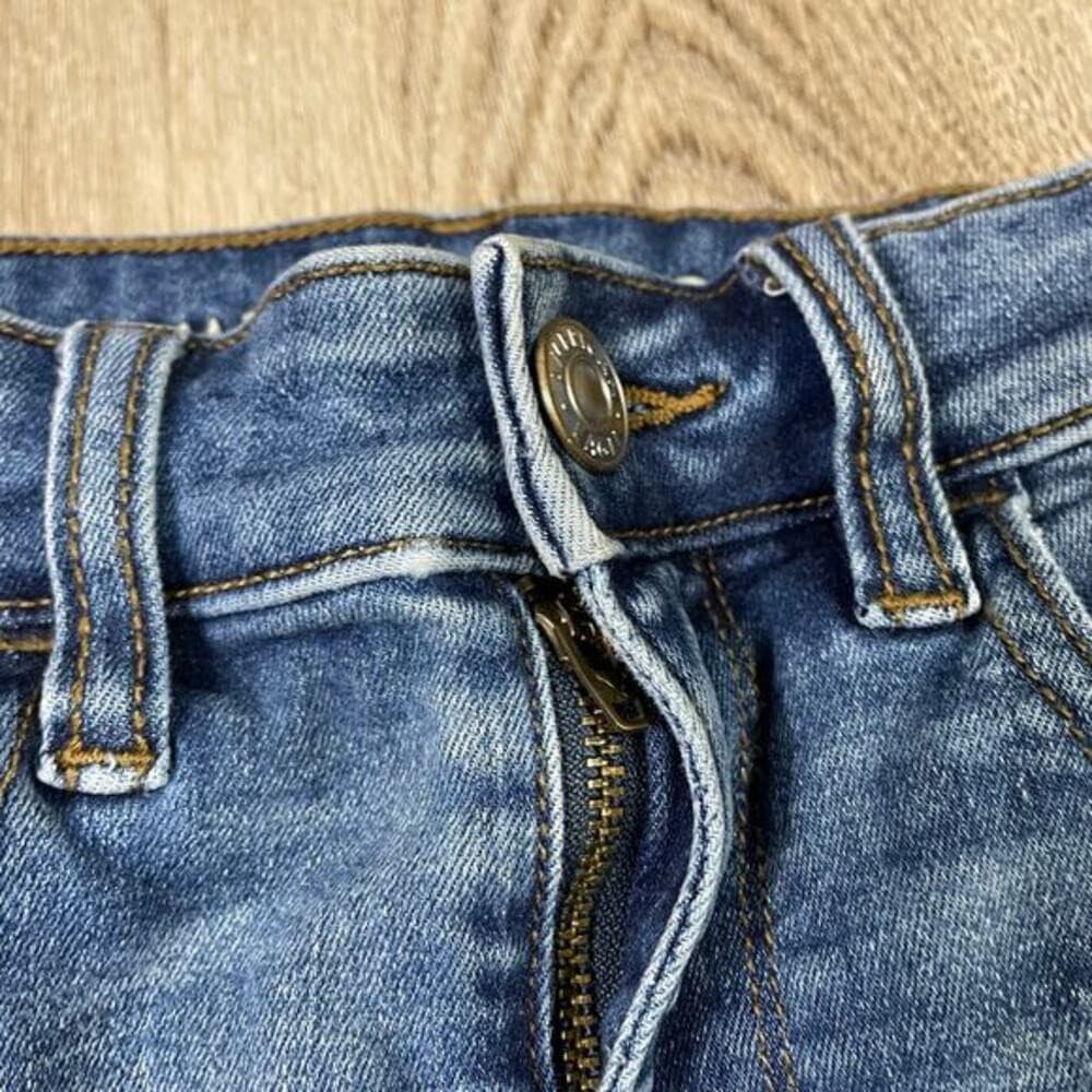 American Eagle Next Level Stretch Denim Cutoff Shorts Size 2 Long Distressedwh - Thumbnail 11