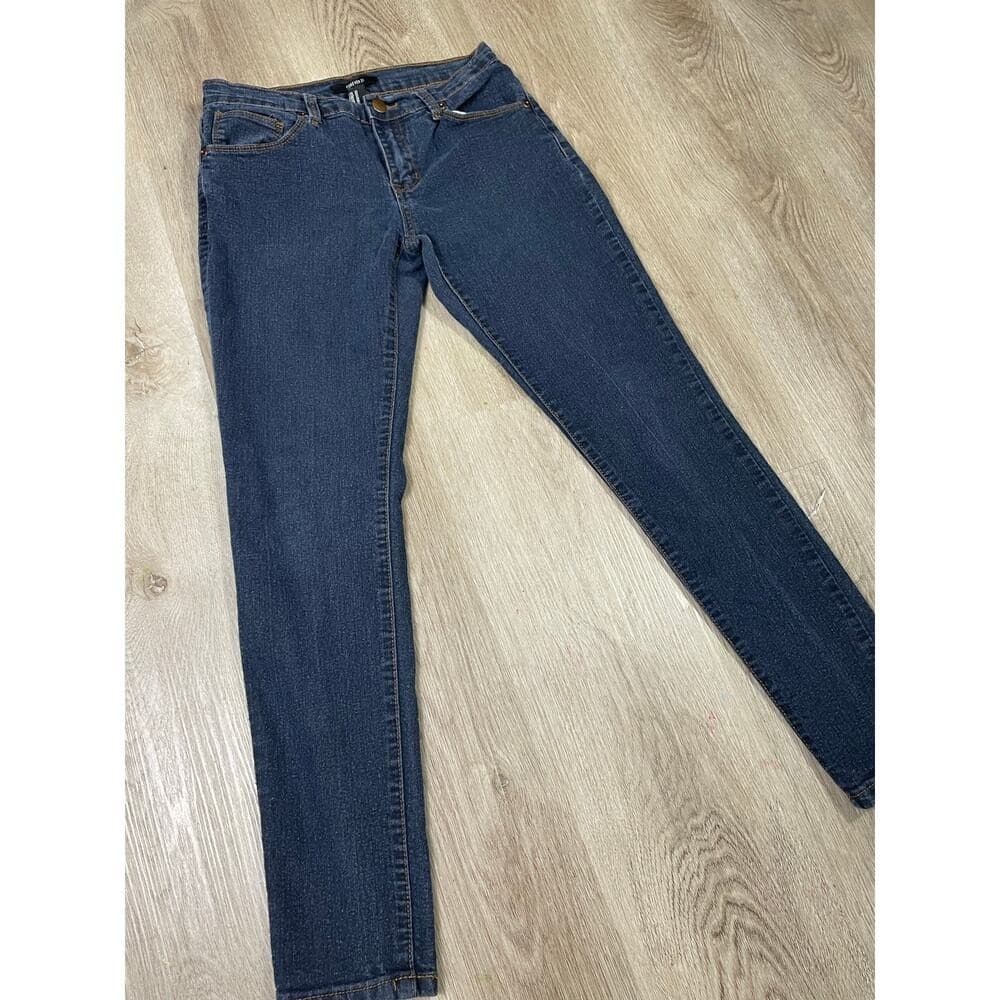 Forever 21 Women's Size 27 Blue Skinny Jeans Mid Rise Stretch Denim - Thumbnail 3