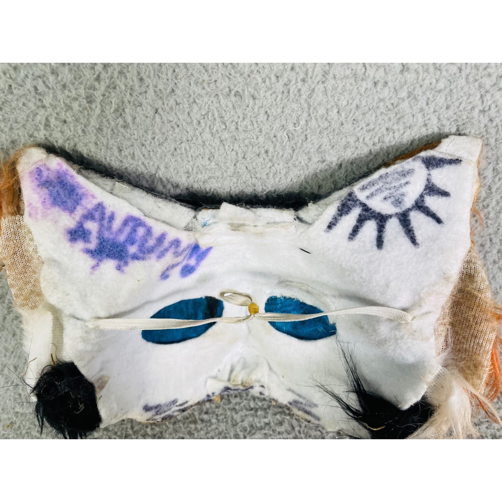 Calico Cat Mask Costume Cosplay Halloween Animal Faux Fur Therian Handmade - Thumbnail 7