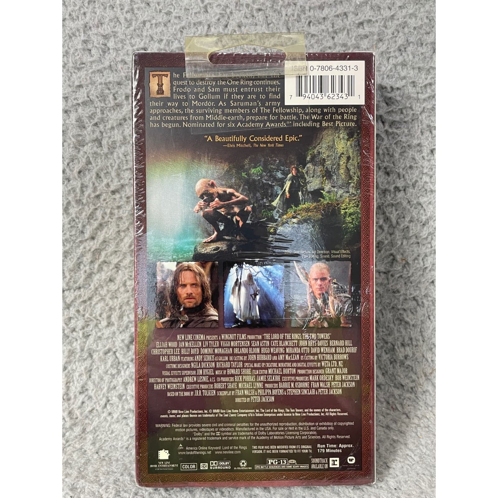 The Lord of the Rings The Two Towers VHS Tape Factory Sealed Collectible - Thumbnail 6