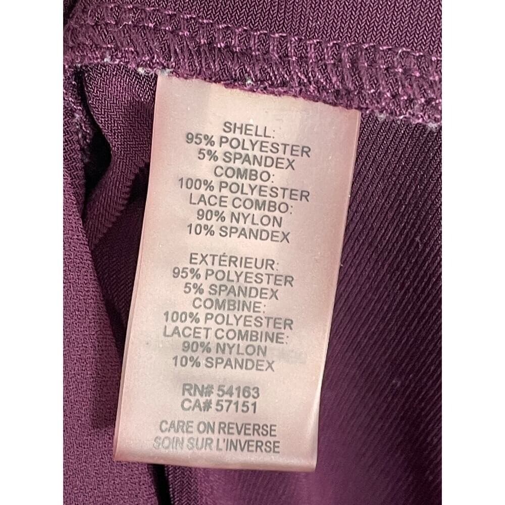 Ivanka Trump Purple Lace Sleeve Blouse Women's Small 3/4 Sleeve V-Neck - Thumbnail 4