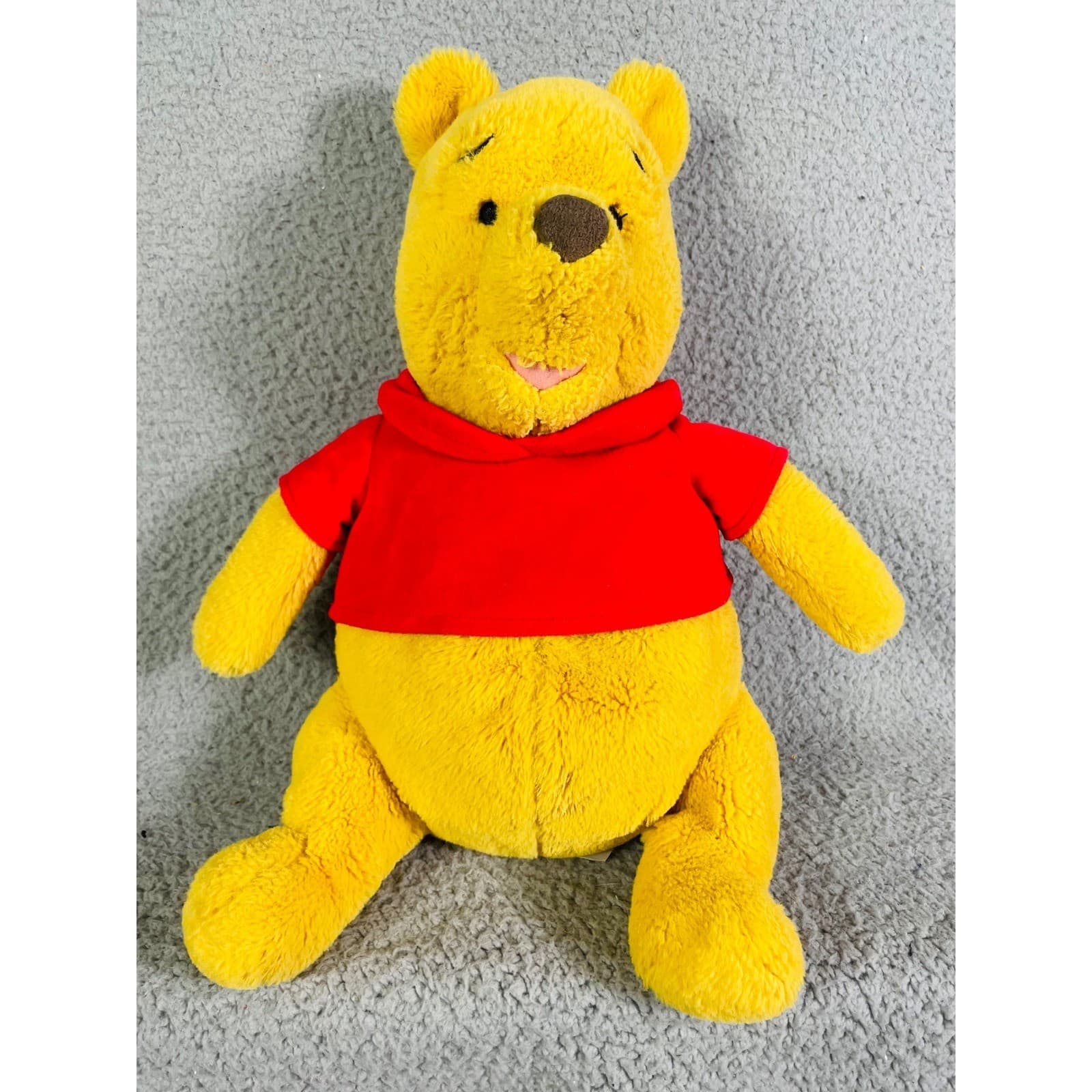 Disney Winnie the Pooh Plush Doll Stuffed Animal Yellow Red Shirt Gift Toy - Thumbnail 2