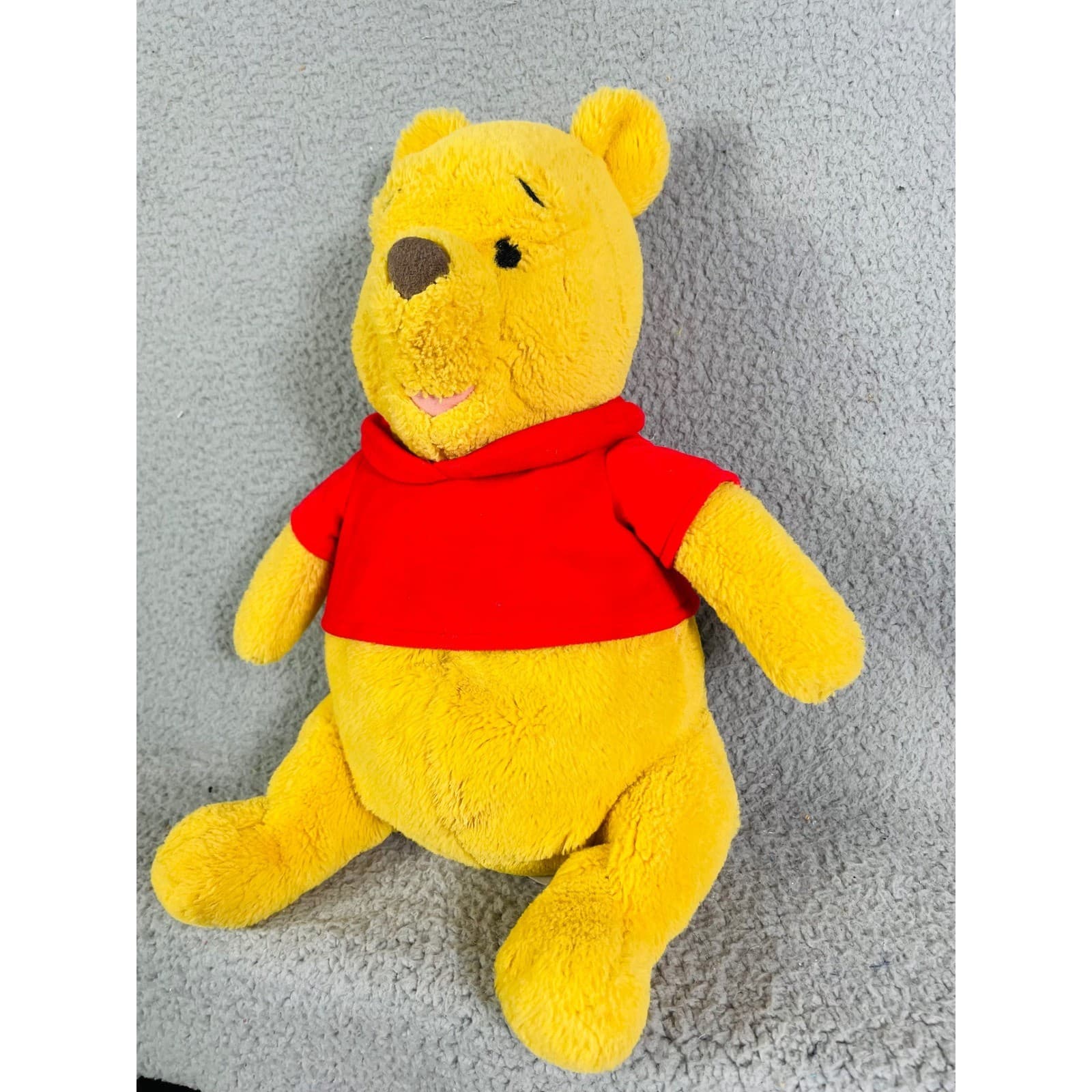 Disney Winnie the Pooh Plush Doll Stuffed Animal Yellow Red Shirt Gift Toy - Thumbnail 3