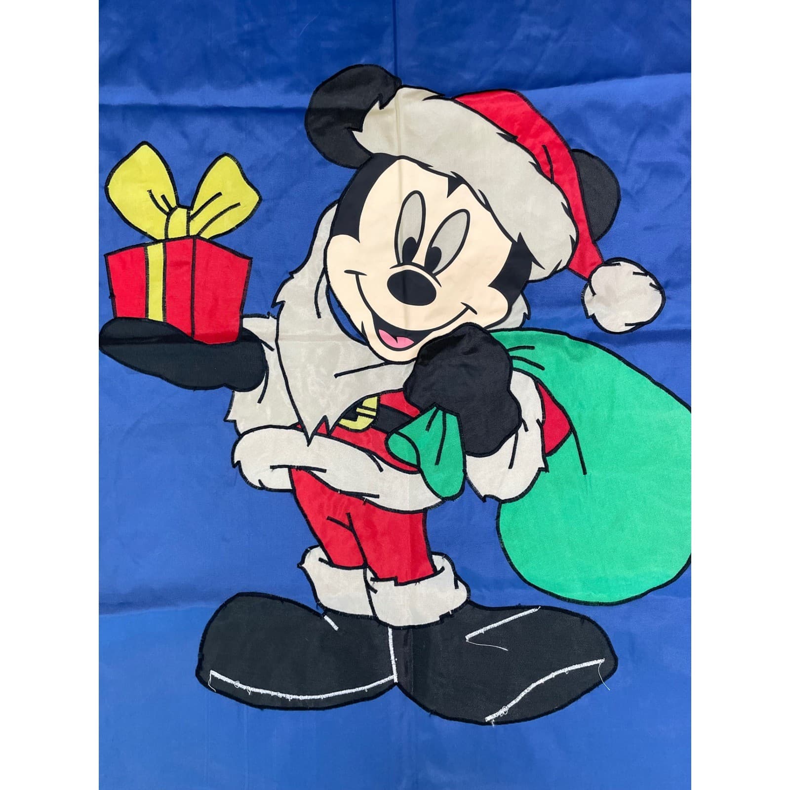 Disney Mickey Mouse Santa Christmas Garden Flag Holiday Decor - Thumbnail 6