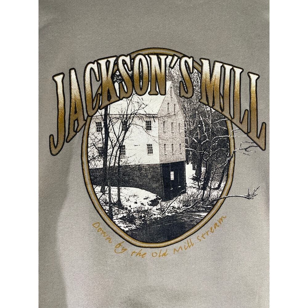 Vintage Jackson's Mill Sweatshirt Beige Adult Medium Historic Print USA - Thumbnail 4