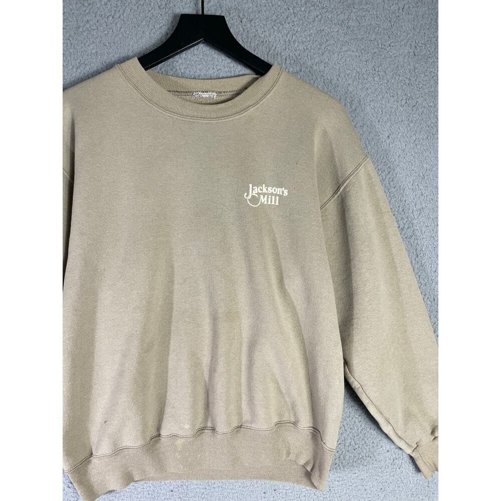 Vintage Jackson's Mill Sweatshirt Beige Adult Medium Historic Print USA - Thumbnail 7