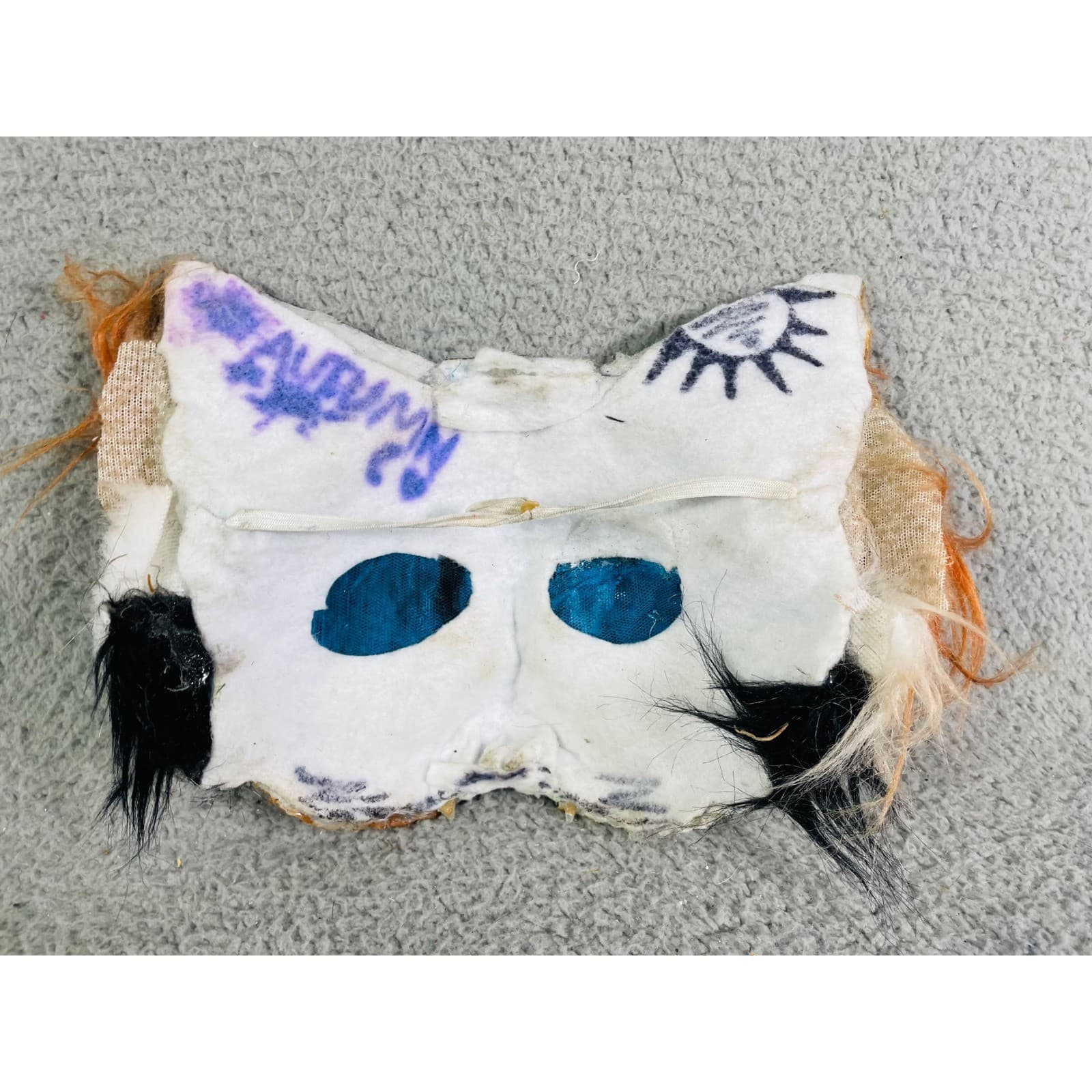 Calico Cat Mask Costume Cosplay Halloween Animal Faux Fur Therian Handmade - Thumbnail 6