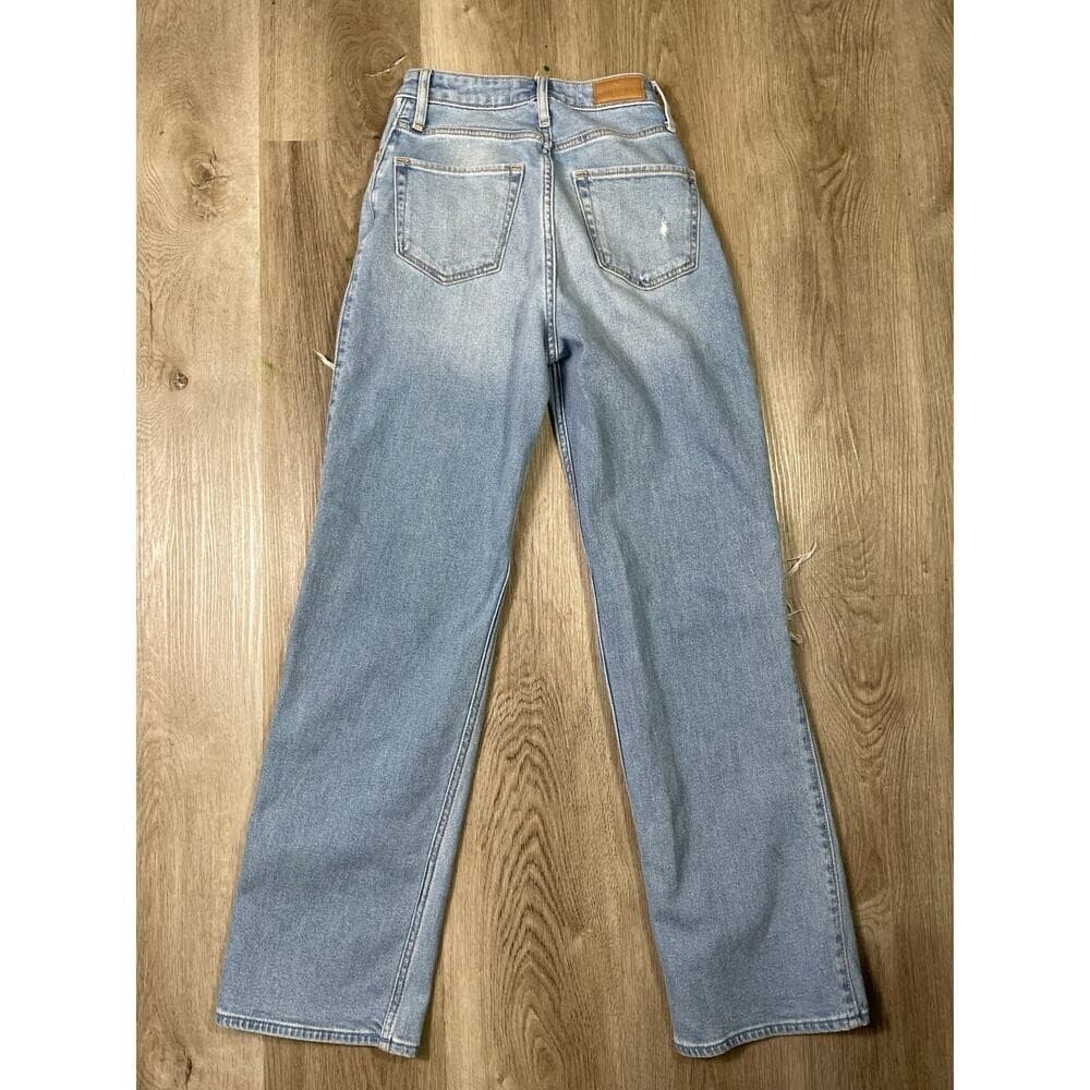 Hollister Ultra High-Rise Dad Jeans Distressed Light Wash W23 L31 Stretch - Thumbnail 9