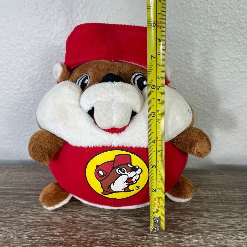 Buc-ee's Beaver Plush 8" Red Shirt Jaag 2015 Stuffed Animal Toy Cap Logo TX Gift - Thumbnail 2