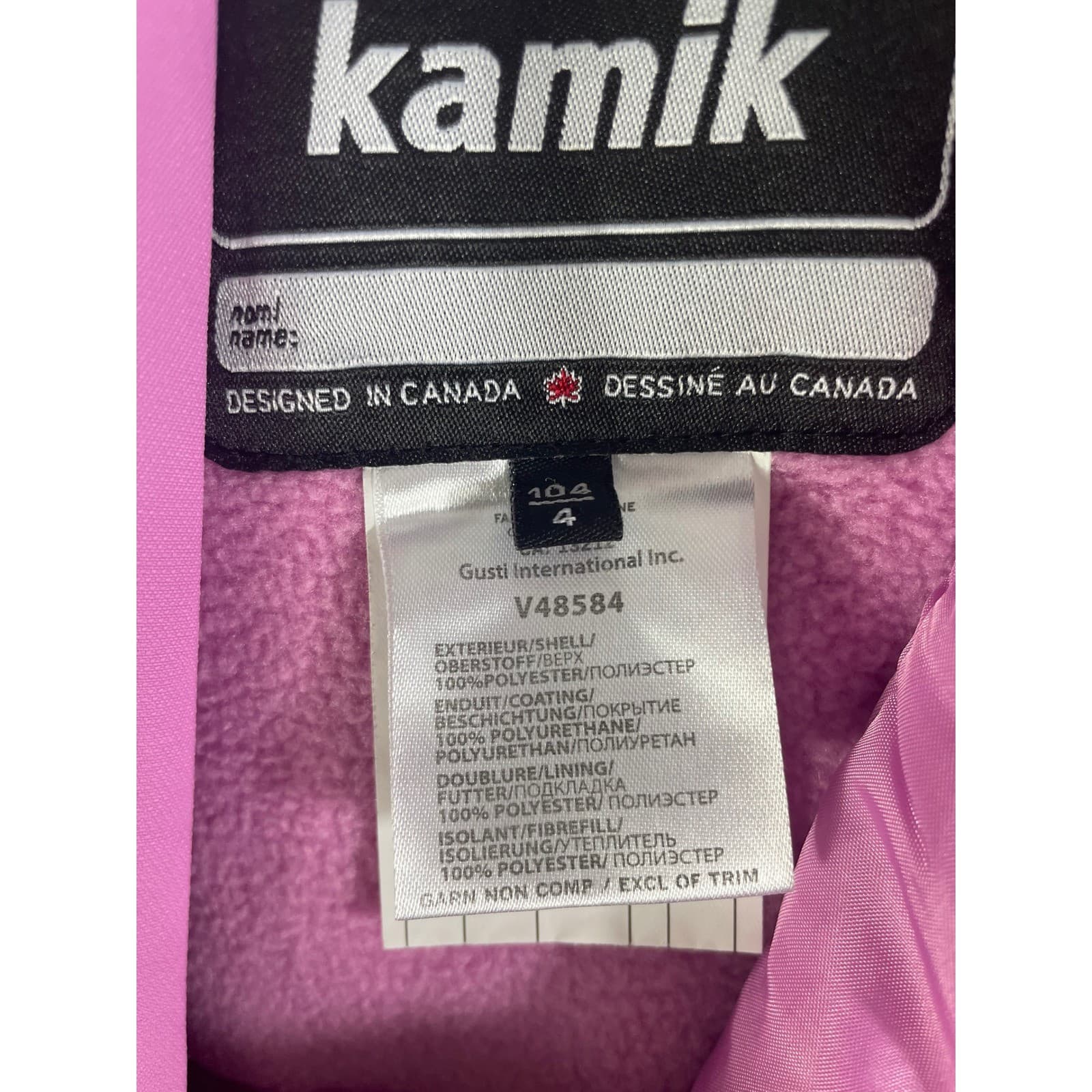 Kamik Kids Snow Bibs Size 4 Pink Insulated Ski Snow Pants Adjustable Straps - Thumbnail 4