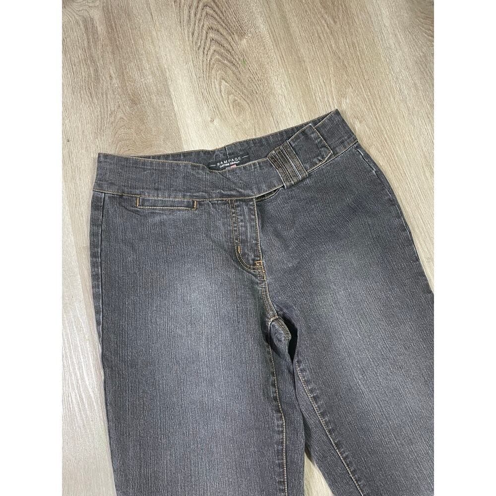 Y2K Vintage Low Rise Bootcut Jeans Women Size 11 Dark Wash Denim 2000s Rampage - Thumbnail 3