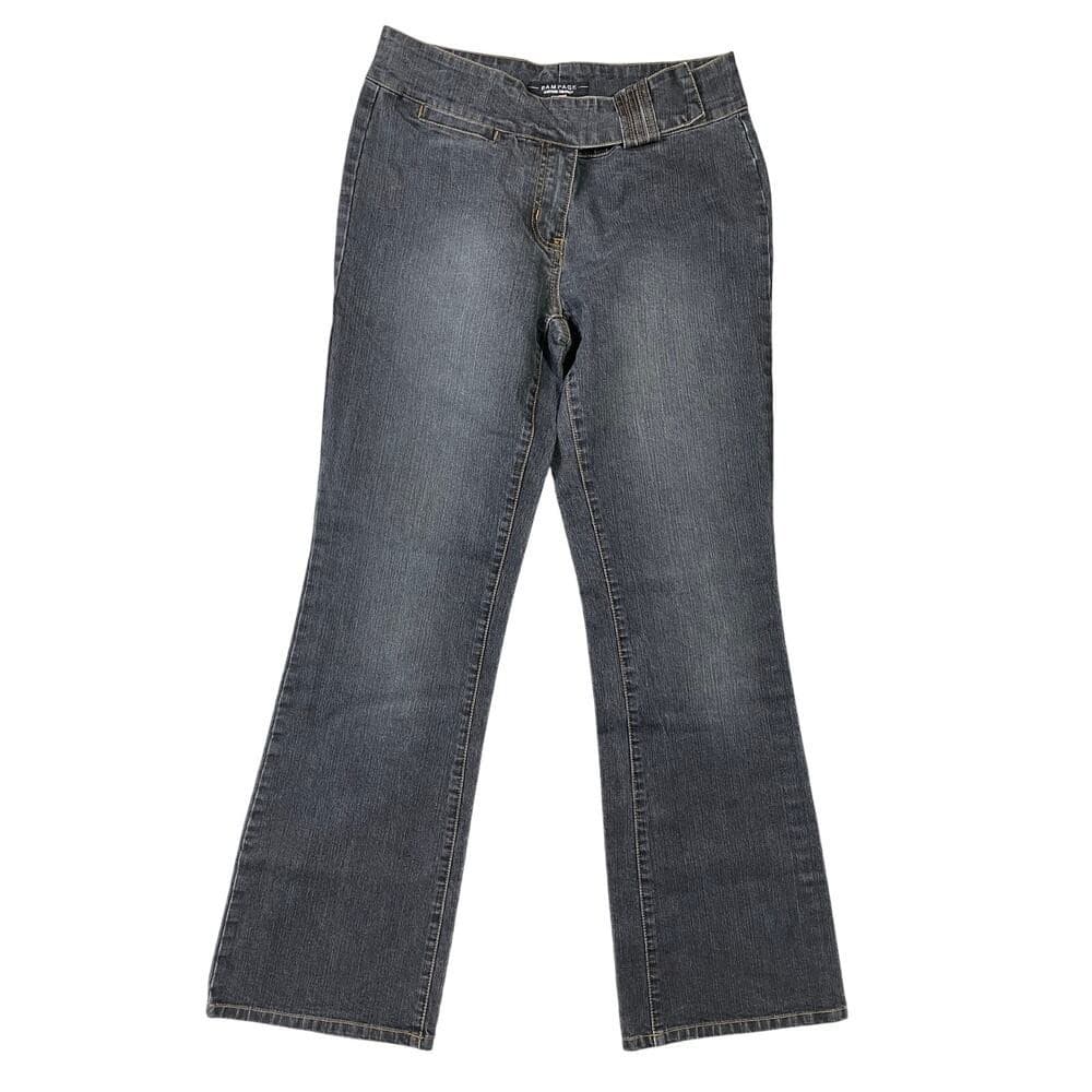 Y2K Vintage Low Rise Bootcut Jeans Women Size 11 Dark Wash Denim 2000s Rampage - Thumbnail 2