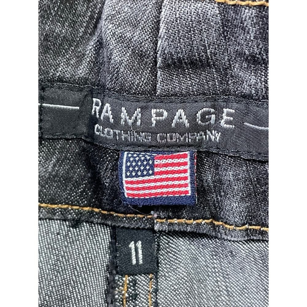 Y2K Vintage Low Rise Bootcut Jeans Women Size 11 Dark Wash Denim 2000s Rampage - Thumbnail 8