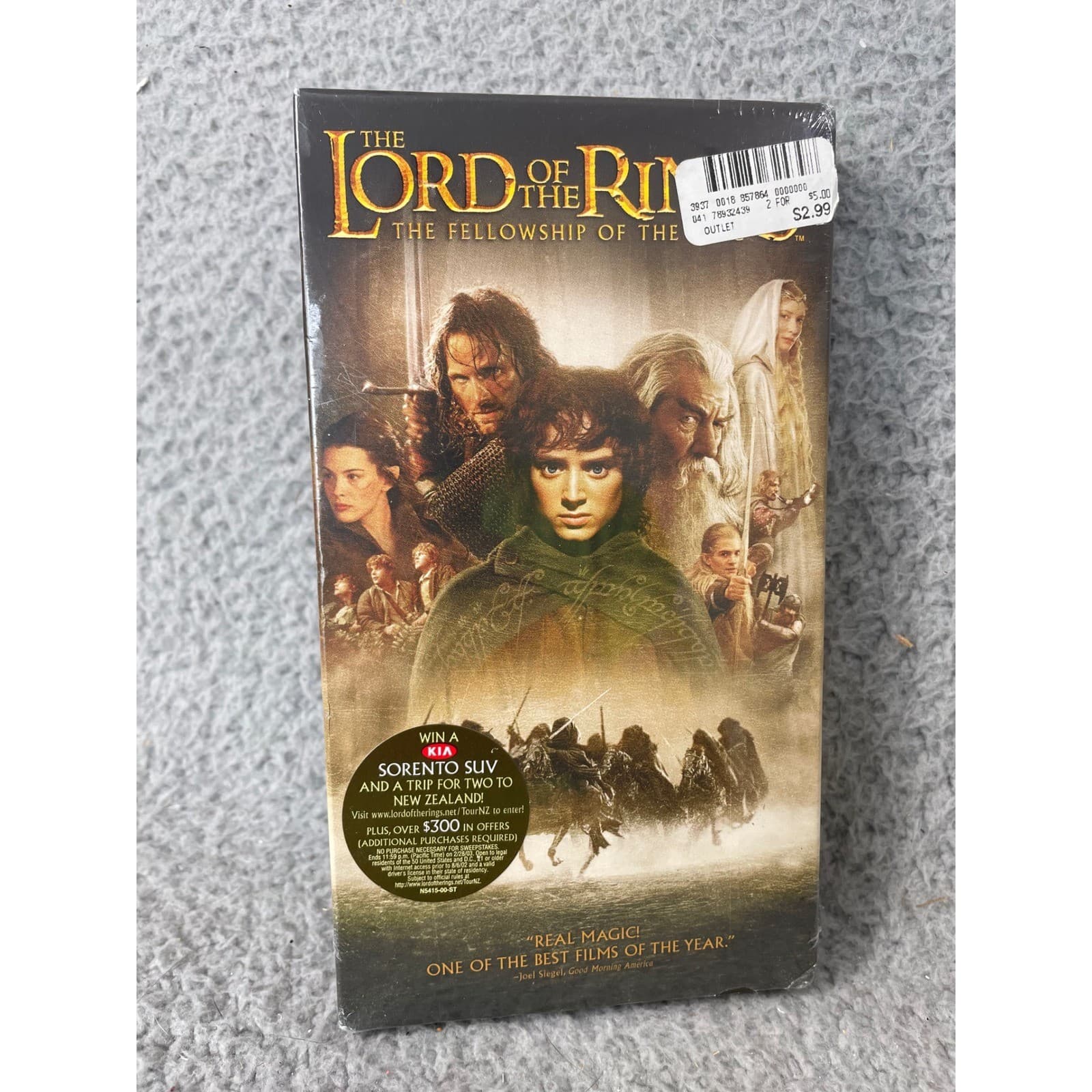 Lord of the Rings Fellowship VHS New Sealed 2002 LOTR Tolkien Movie - Thumbnail 2