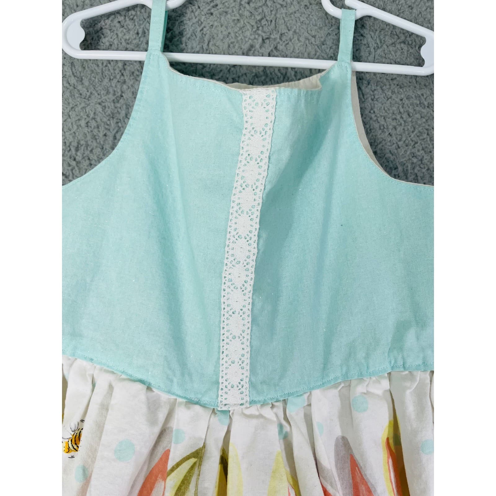 Handmade Easter Bunny Rabbit Dress Girls Size 7 Spring Holiday Cute Boutique - Thumbnail 8