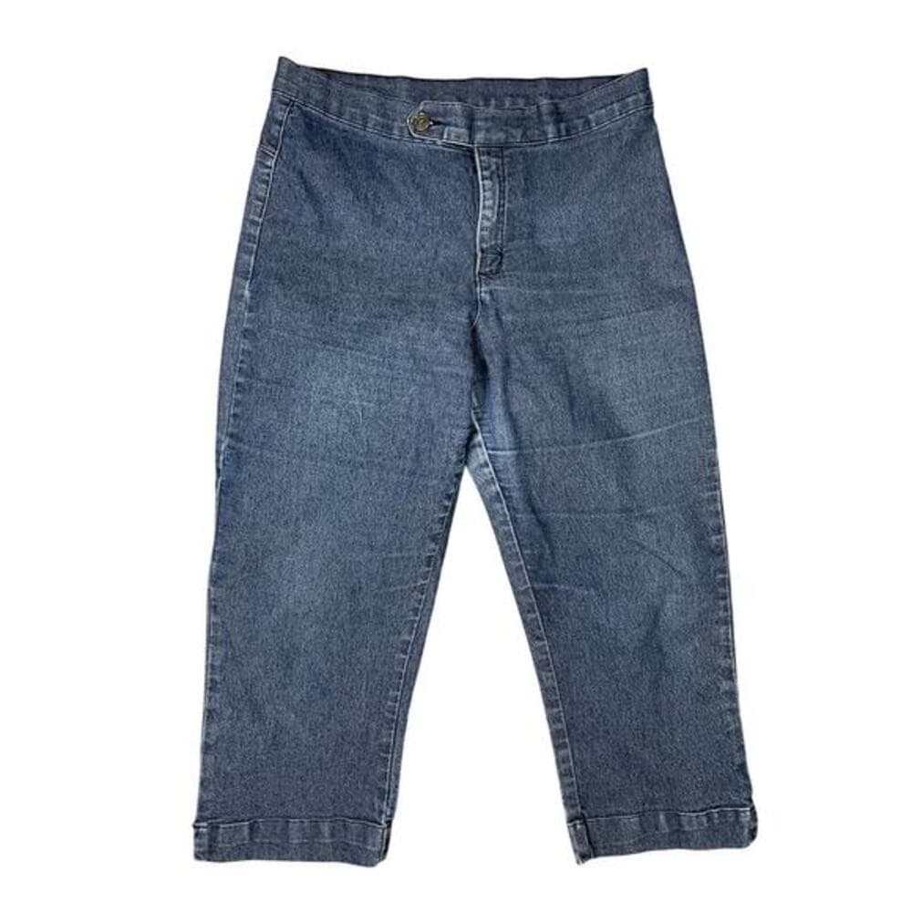 Vintage Y2K Xhilaration Stretch Denim Capri Jeans Women 11 Blue Cropped Pants - Thumbnail 2