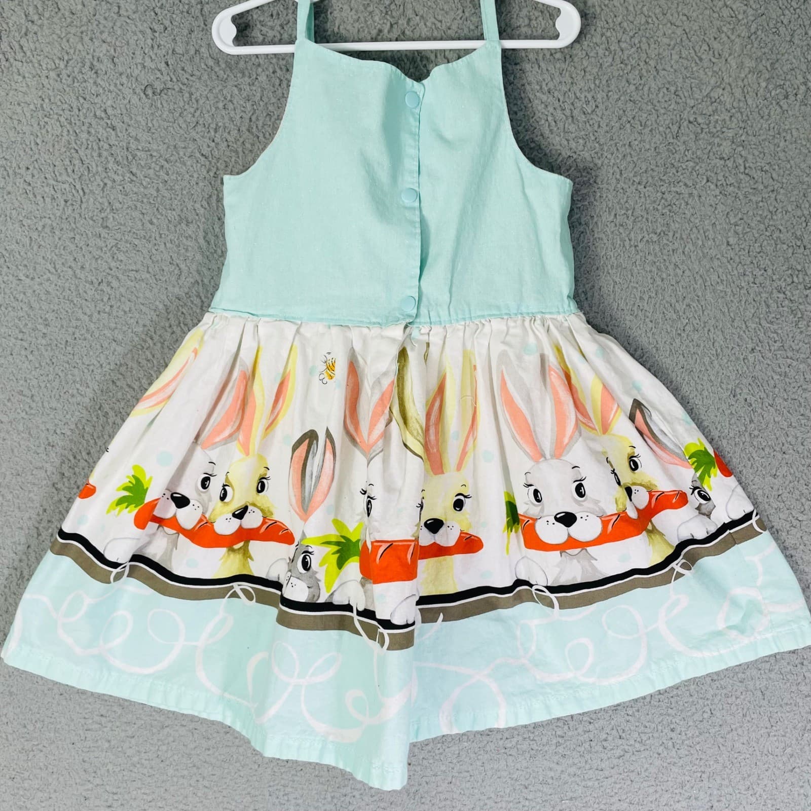 Handmade Easter Bunny Rabbit Dress Girls Size 7 Spring Holiday Cute Boutique - Thumbnail 9