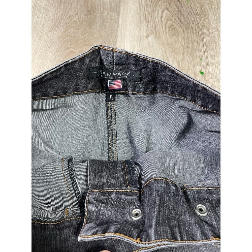 Y2K Vintage Low Rise Bootcut Jeans Women Size 11 Dark Wash Denim 2000s Rampage - Thumbnail 6