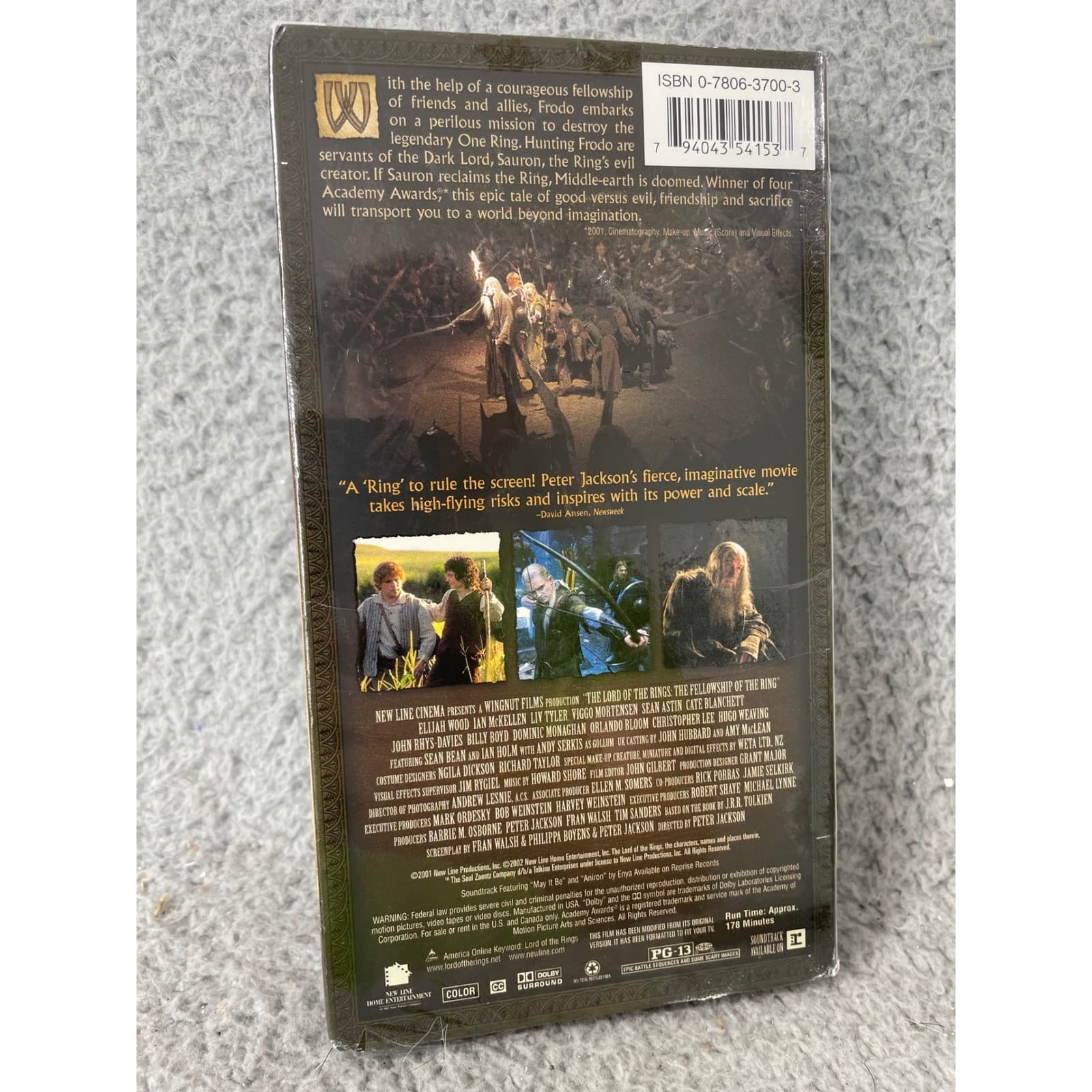 Lord of the Rings Fellowship VHS New Sealed 2002 LOTR Tolkien Movie - Thumbnail 7