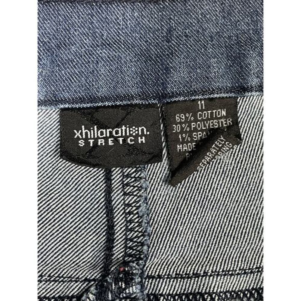 Vintage Y2K Xhilaration Stretch Denim Capri Jeans Women 11 Blue Cropped Pants - Thumbnail 4