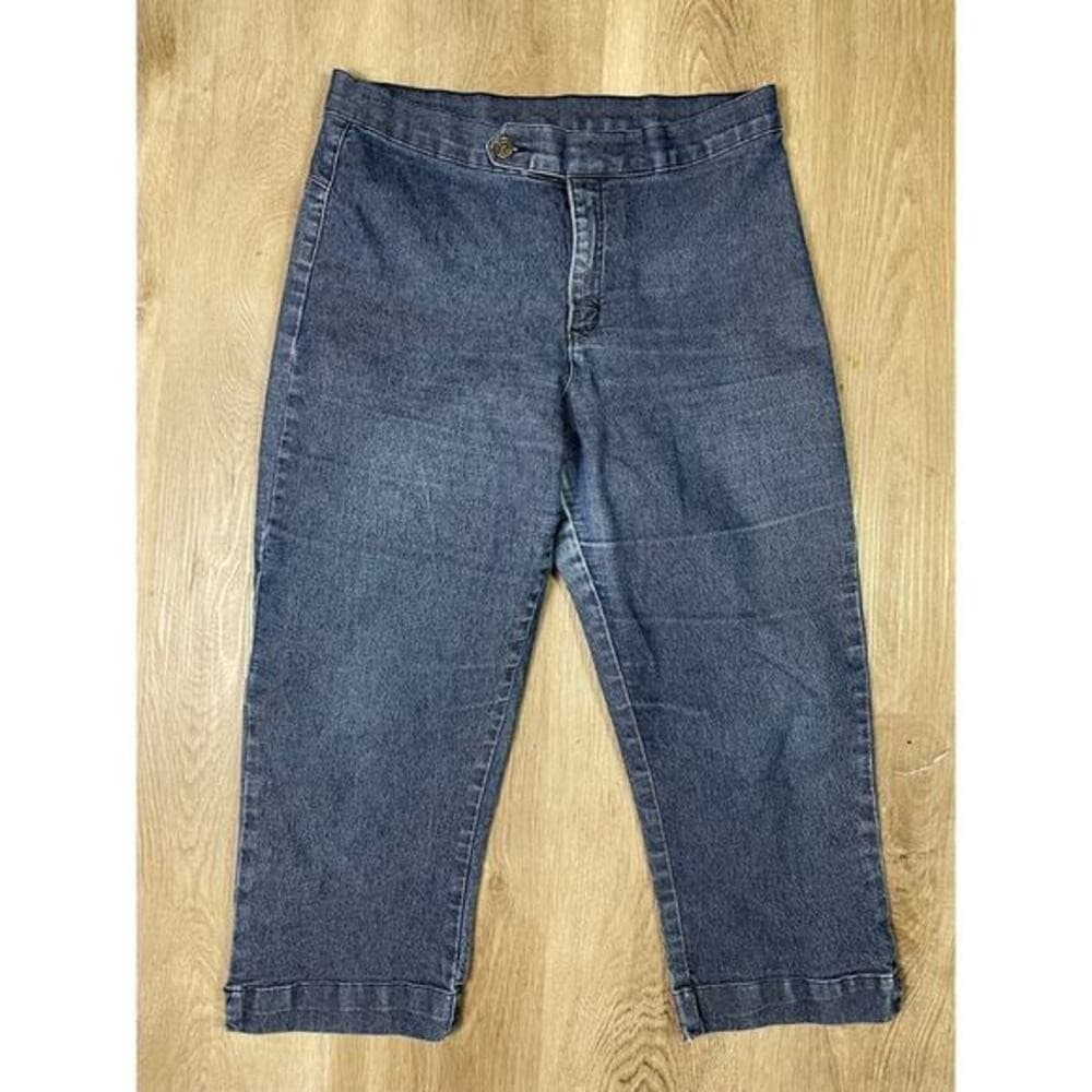 Vintage Y2K Xhilaration Stretch Denim Capri Jeans Women 11 Blue Cropped Pants - Thumbnail 5