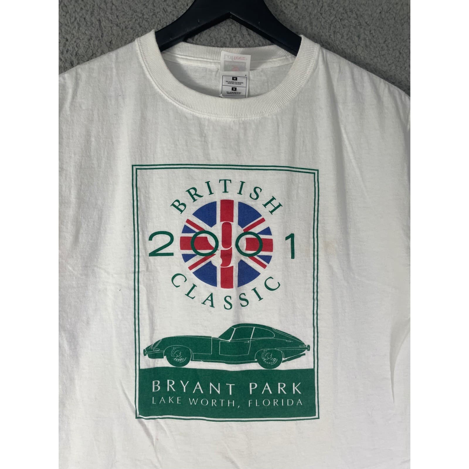 2001 British Classic Car Show Shirt Mens M Lake Worth FL Bryant Park Tee Vintage - Thumbnail 6
