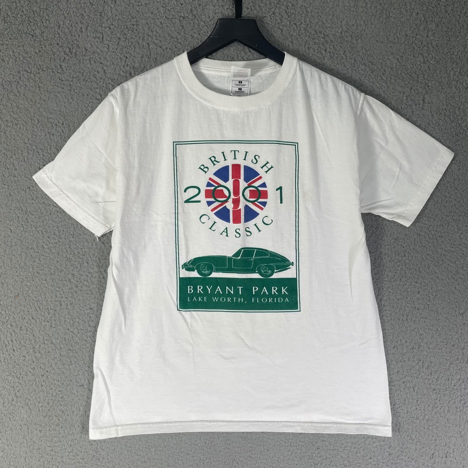 2001 British Classic Car Show Shirt Mens M Lake Worth FL Bryant Park Tee Vintage - Thumbnail 5