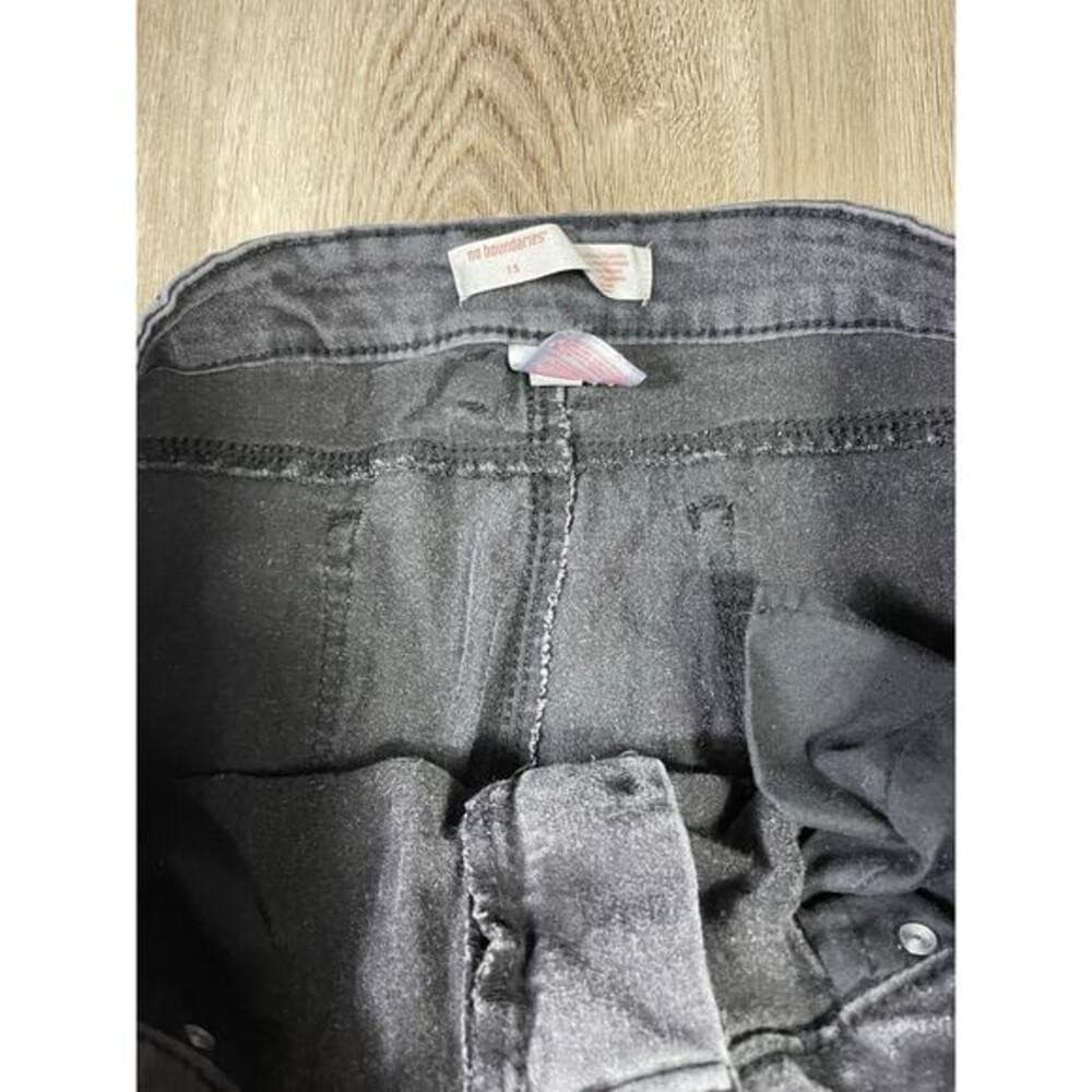 No Boundaries High Rise Skinny Jeans Juniors 15 Black Faded Charcoal Stretch - Thumbnail 9