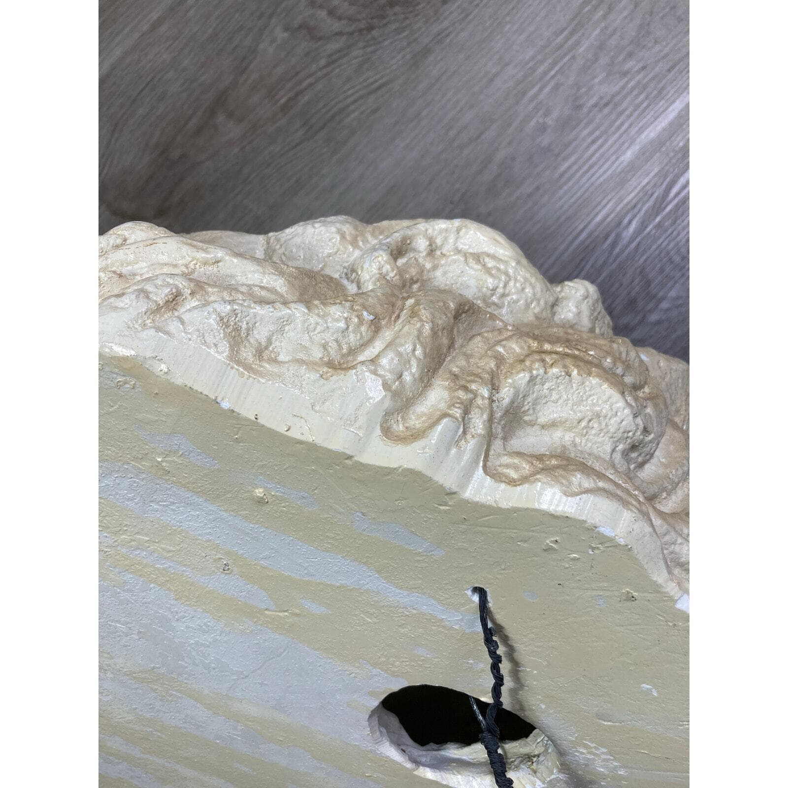 Lion Head Wall Plaque Sculpture 18” Plaster Classical Decor Large Relief - Thumbnail 15