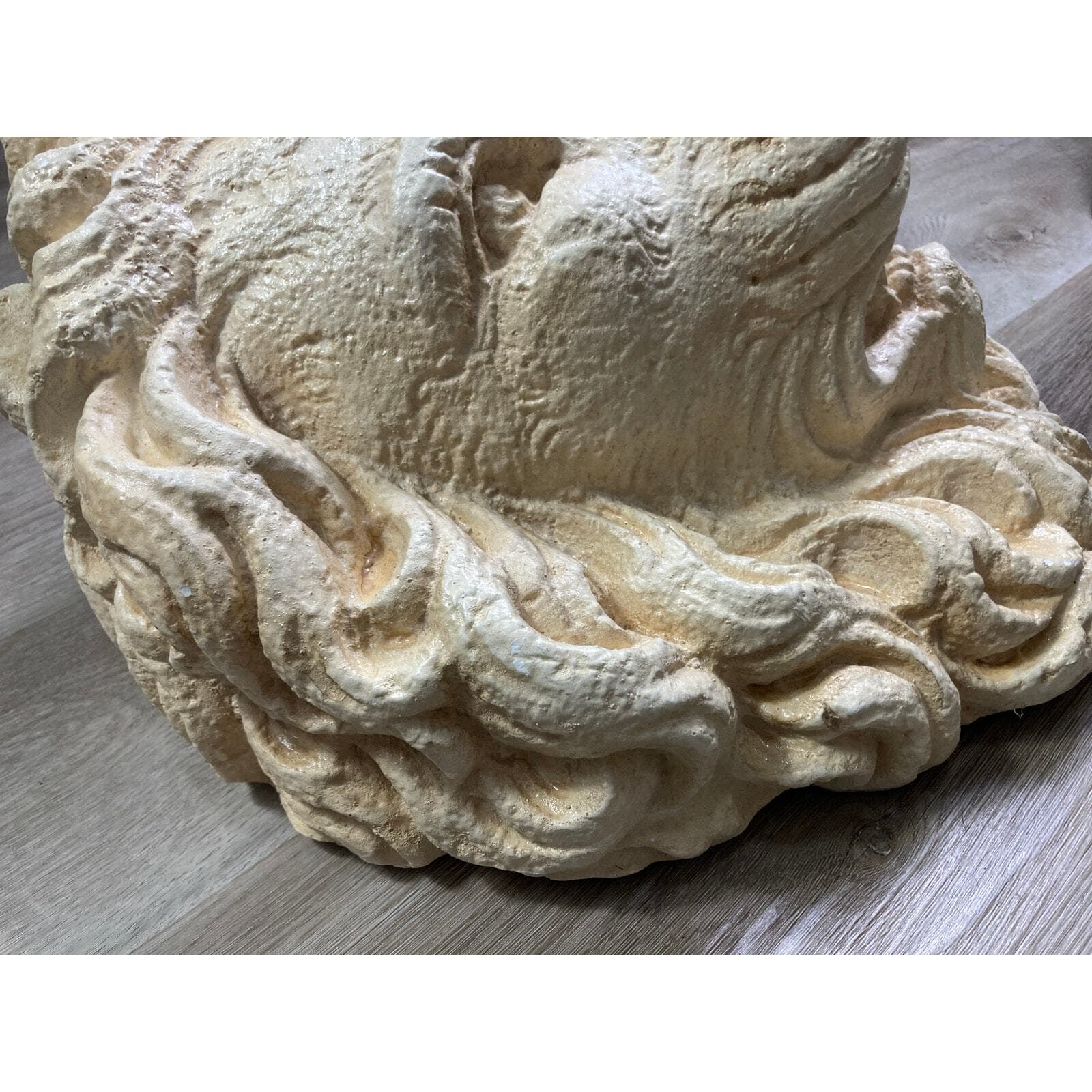Lion Head Wall Plaque Sculpture 18” Plaster Classical Decor Large Relief - Thumbnail 19