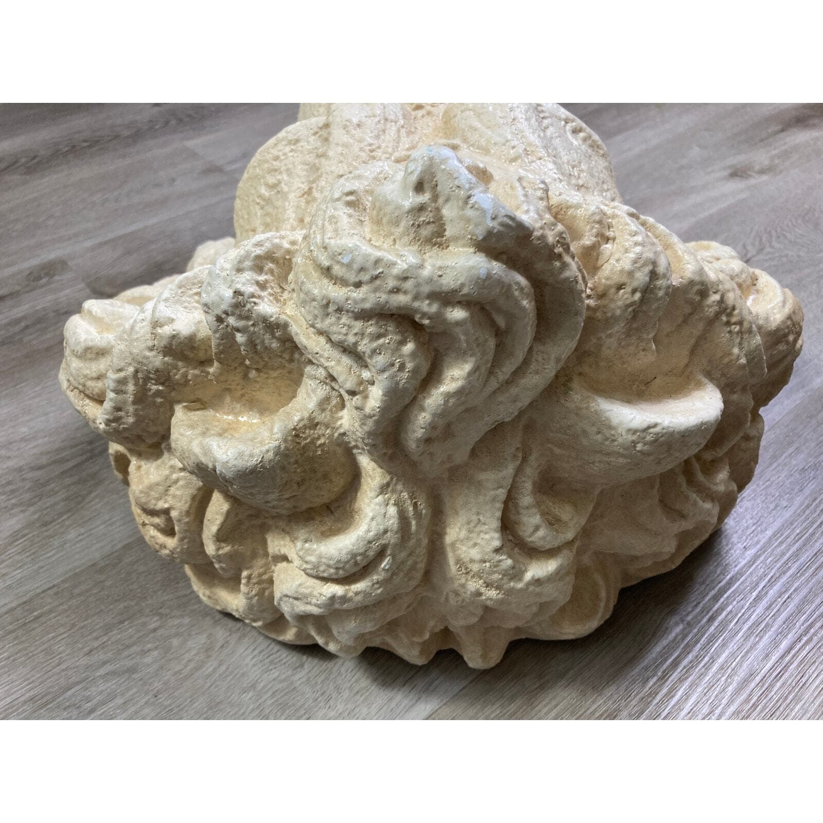 Lion Head Wall Plaque Sculpture 18” Plaster Classical Decor Large Relief - Thumbnail 18