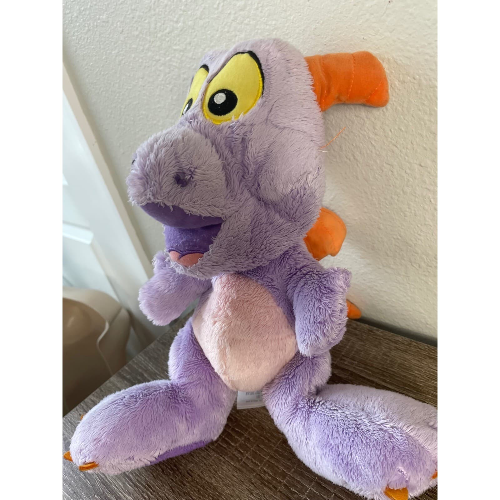 Disney Figment Plush Dragon EPCOT Imagination Purple 13” Parks Toy - Thumbnail 7