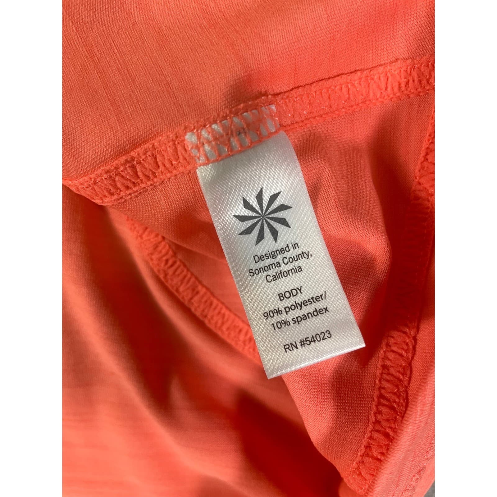 Athleta Pacifika Tank Womens S Coral Pink UPF 50 Zip Athletic Running Top - Thumbnail 4