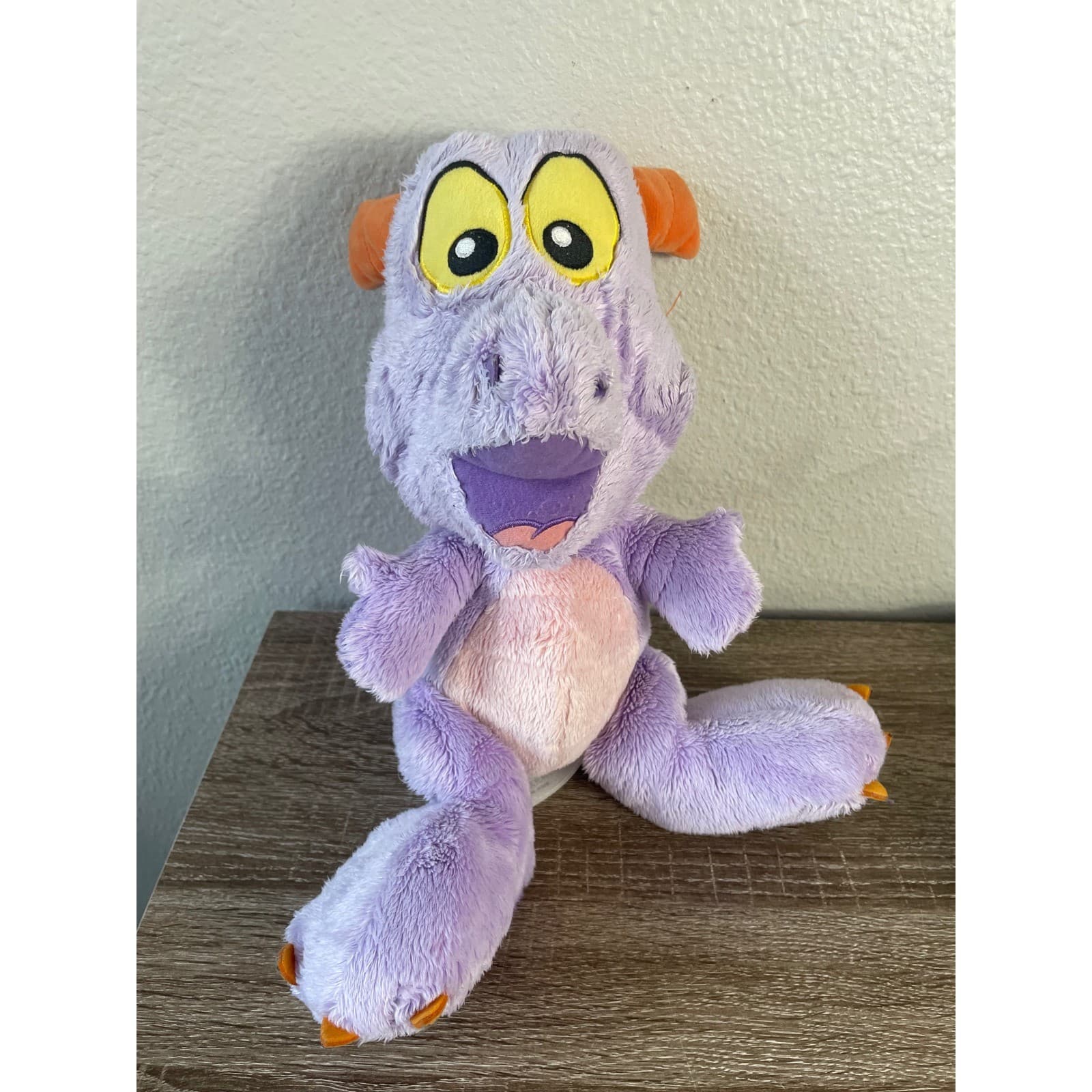 Disney Figment Plush Dragon EPCOT Imagination Purple 13” Parks Toy - Thumbnail 4