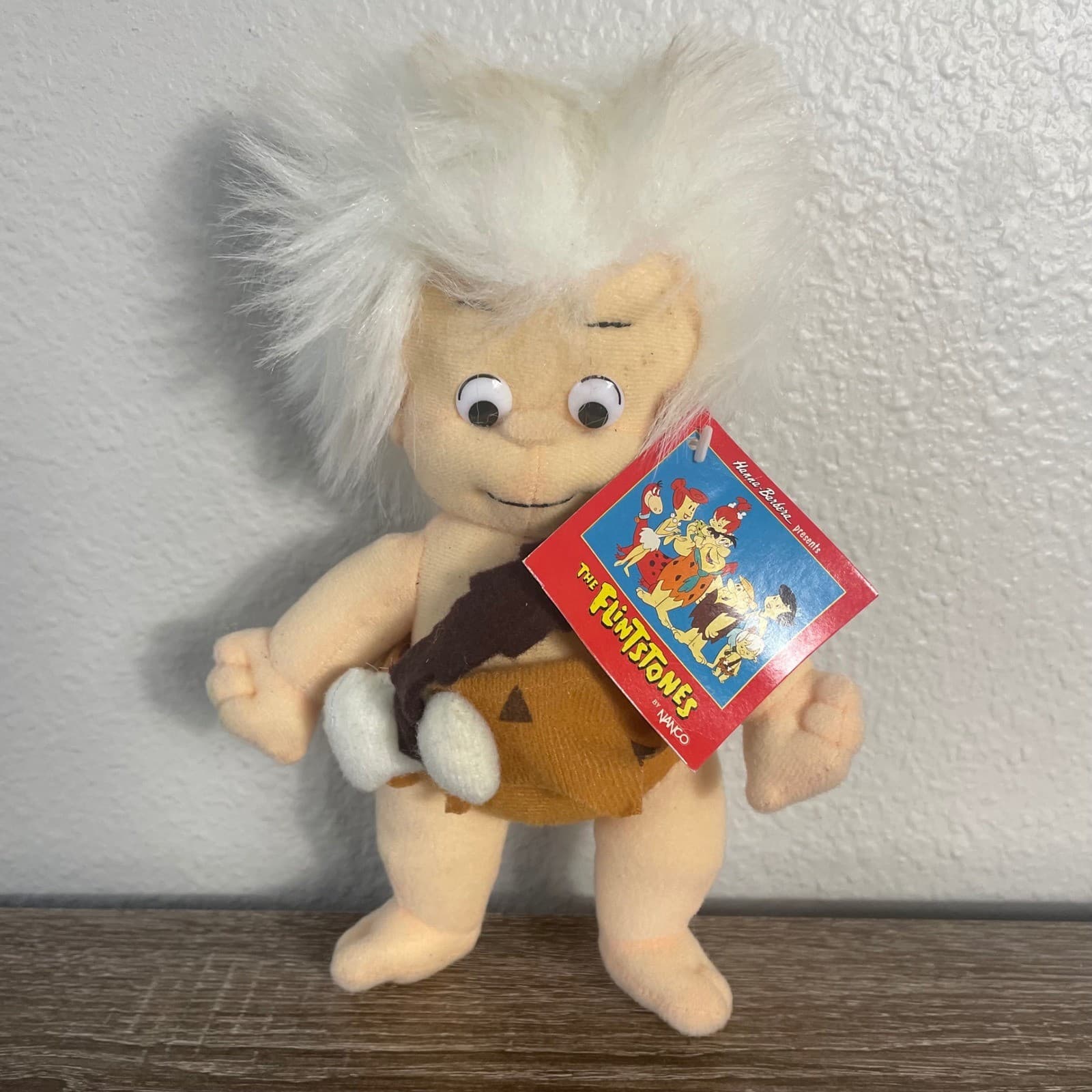 Vintage Nanco Flintstones Bamm Bamm Plush 10" NWT Hanna Barbera 1990 Toy - Thumbnail 7