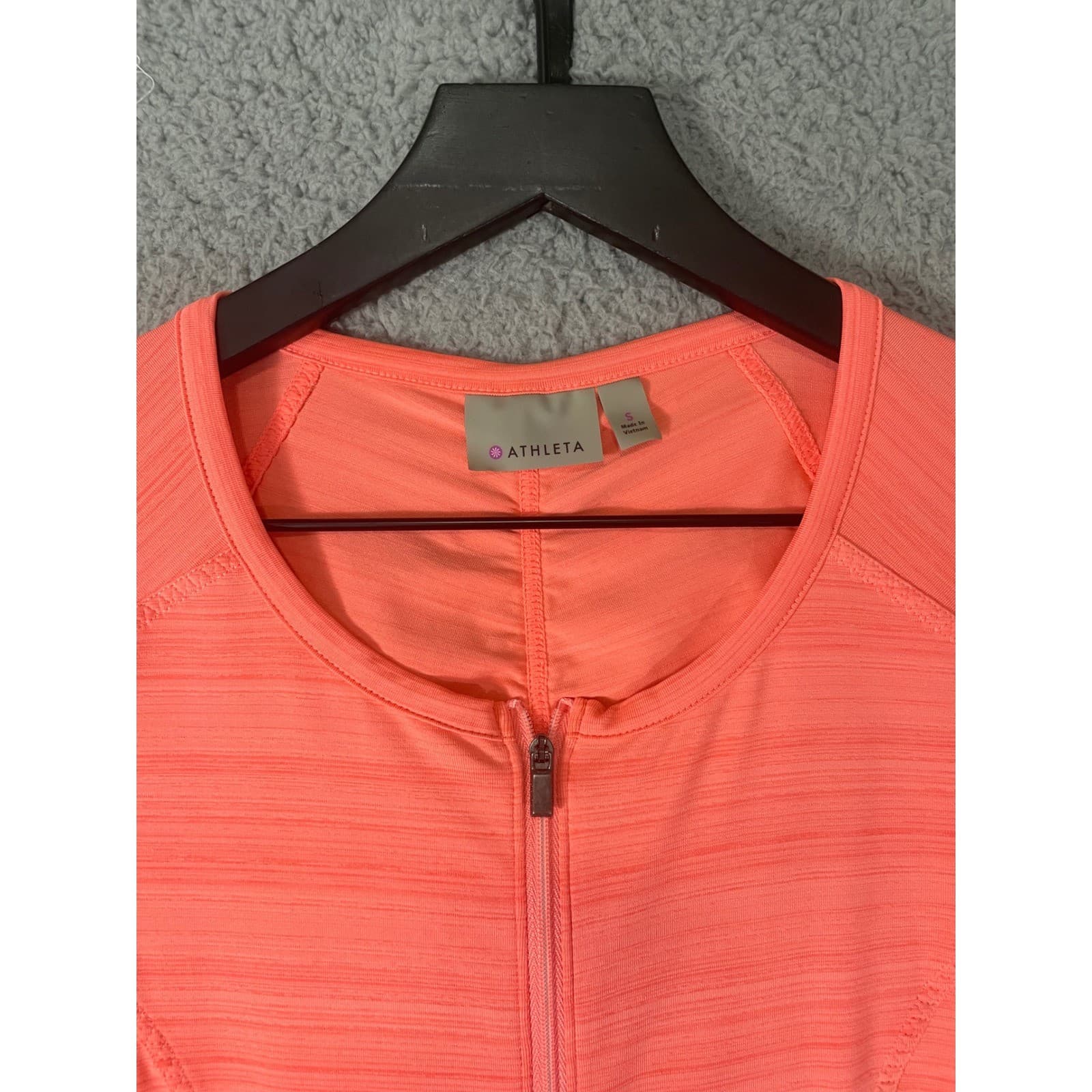 Athleta Pacifika Tank Womens S Coral Pink UPF 50 Zip Athletic Running Top - Thumbnail 6