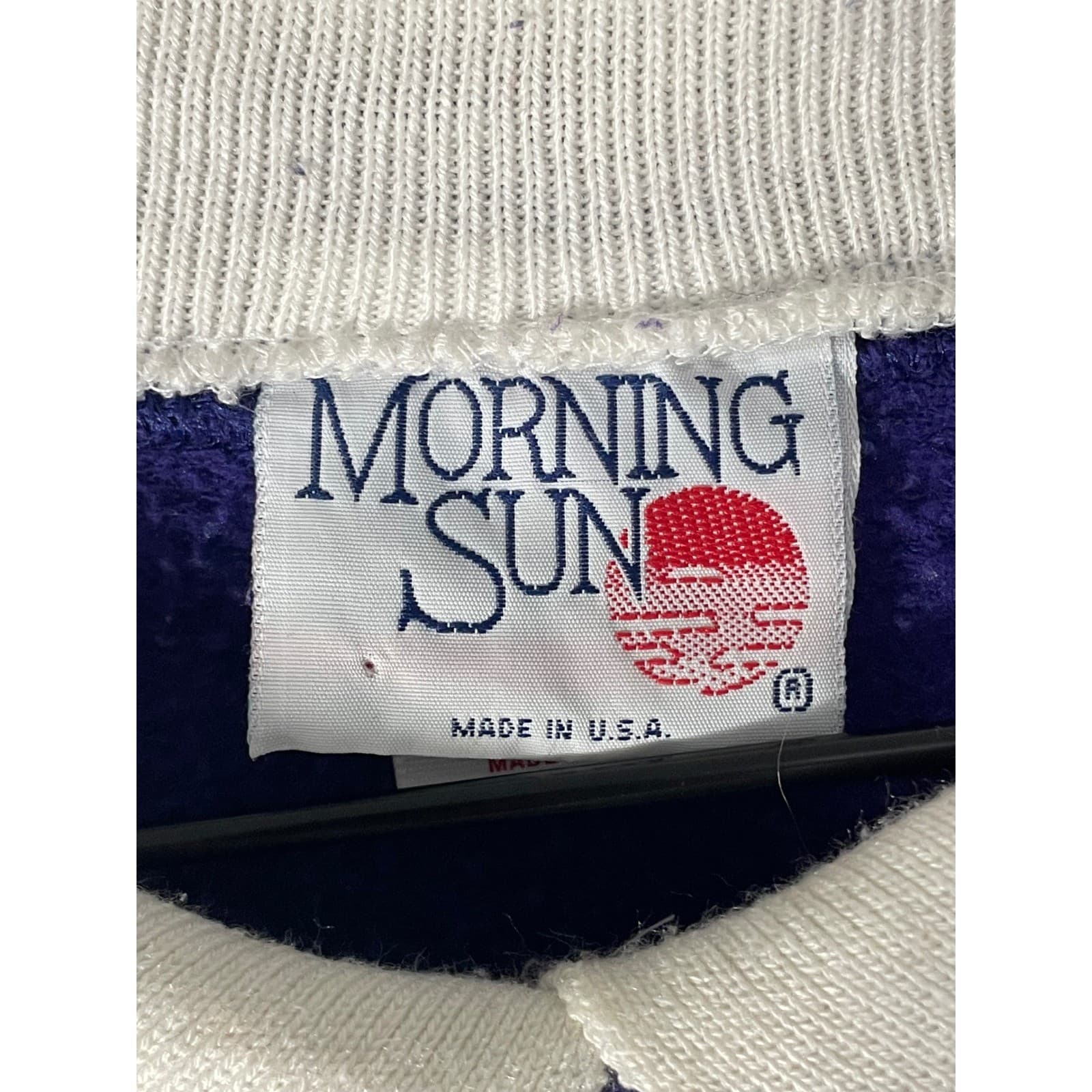 Vintage Morning Sun Sweatshirt XL Purple Bird Floral USA Jerzees Graphic - Thumbnail 3