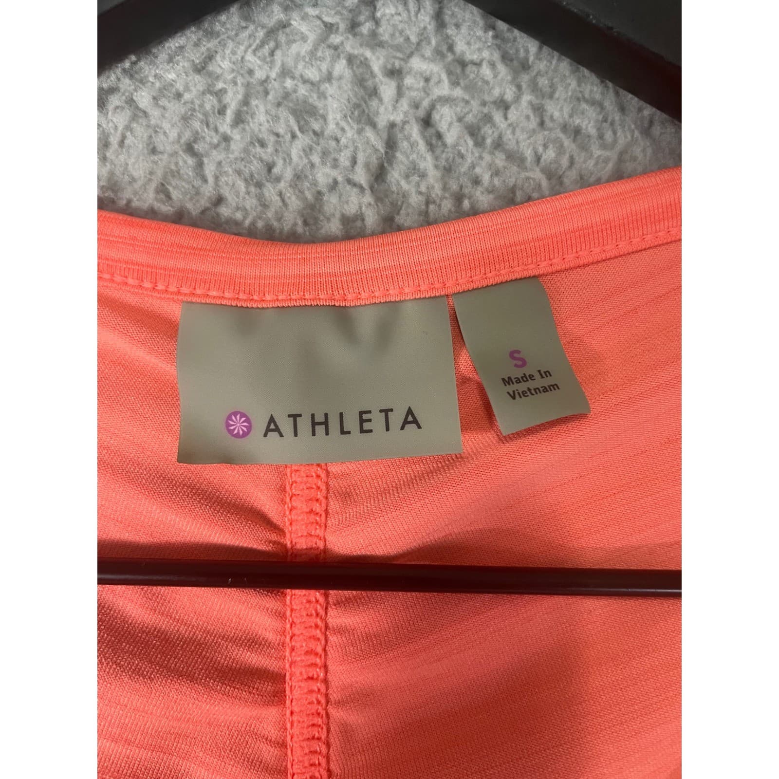 Athleta Pacifika Tank Womens S Coral Pink UPF 50 Zip Athletic Running Top - Thumbnail 2