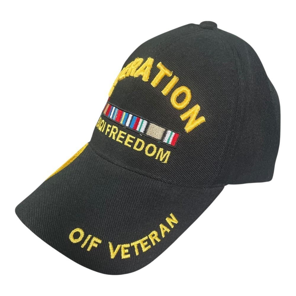Operation Iraqi Freedom Veteran Baseball Hat Black OIF Military Snapback Cap - Thumbnail 6