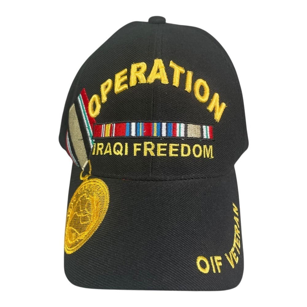 Operation Iraqi Freedom Veteran Baseball Hat Black OIF Military Snapback Cap - Thumbnail 11