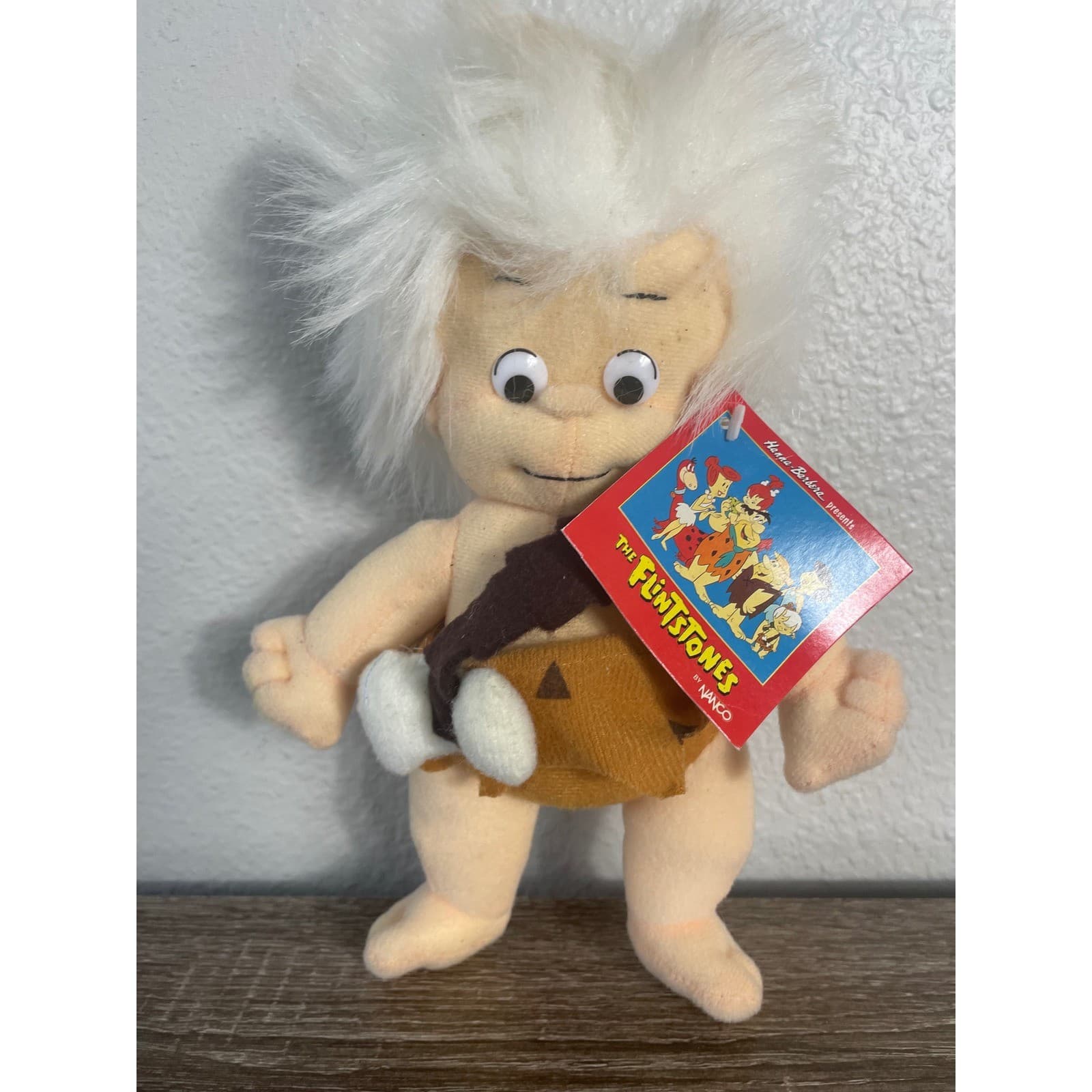 Vintage Nanco Flintstones Bamm Bamm Plush 10" NWT Hanna Barbera 1990 Toy - Thumbnail 9
