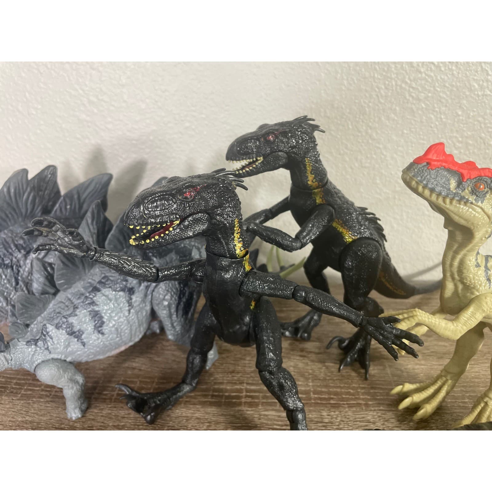 Jurassic World Mattel Dinosaur Figure Lot 6 Indoraptor Blue Stegosaurus Toy - Thumbnail 5