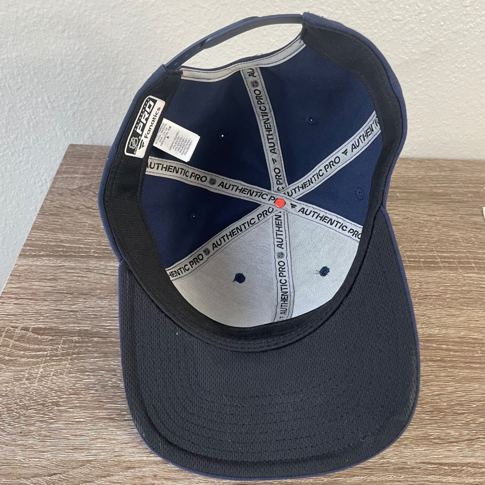 Seattle Kraken Hat Snapback NHL 2021 Training Cap Navy Fanatics Adjustable - Thumbnail 4