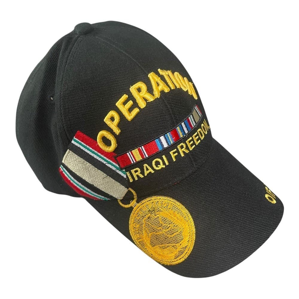 Operation Iraqi Freedom Veteran Baseball Hat Black OIF Military Snapback Cap - Thumbnail 9