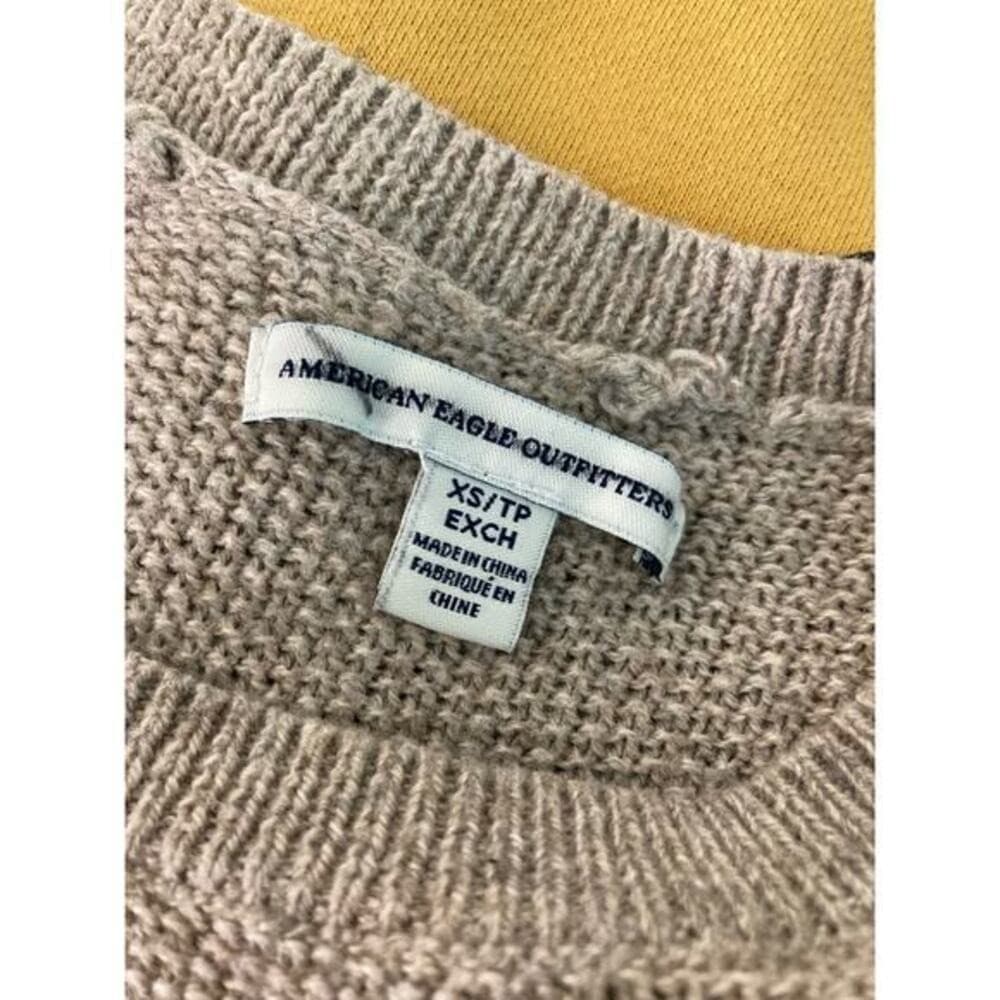 American Eagle Outfitters Women's Beige Pullover Midi Sweater XS Long Sleeve - Thumbnail 3