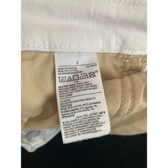 Old Navy Boyfriend Shorts Mid Rise Distressed White Shortie Women's Casual - Thumbnail 4
